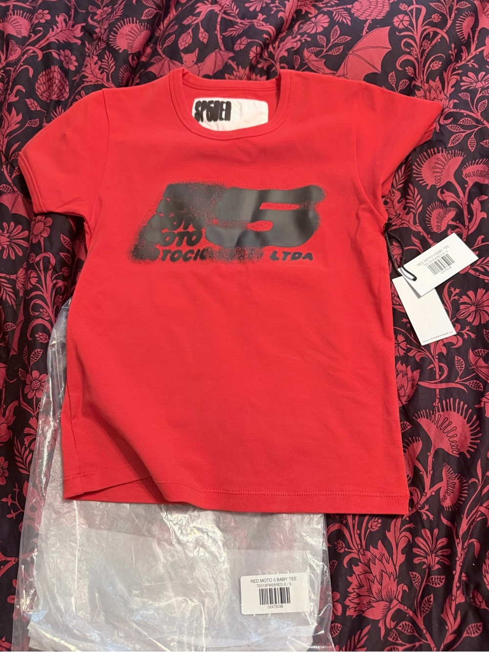 NWT SP5DER BABY TEE SIZE SMALL